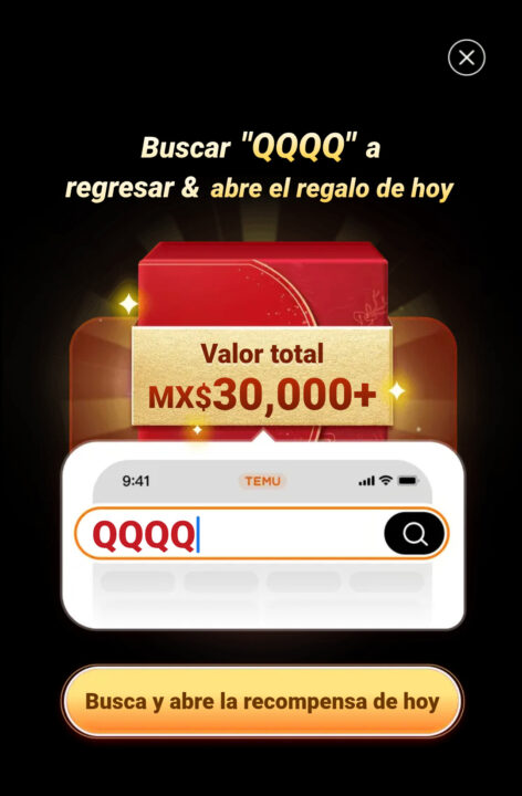 buscar qqqq calendario de regalos de temu